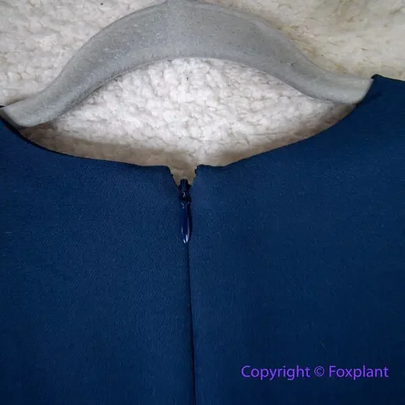 New! Kay Unger Talia Column Gown navy blue, women size 10 - Picture 13 of 16